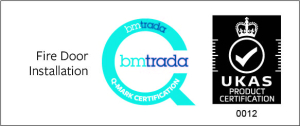 UKAS Q Marks Fire Door Installation Colour black UKAS